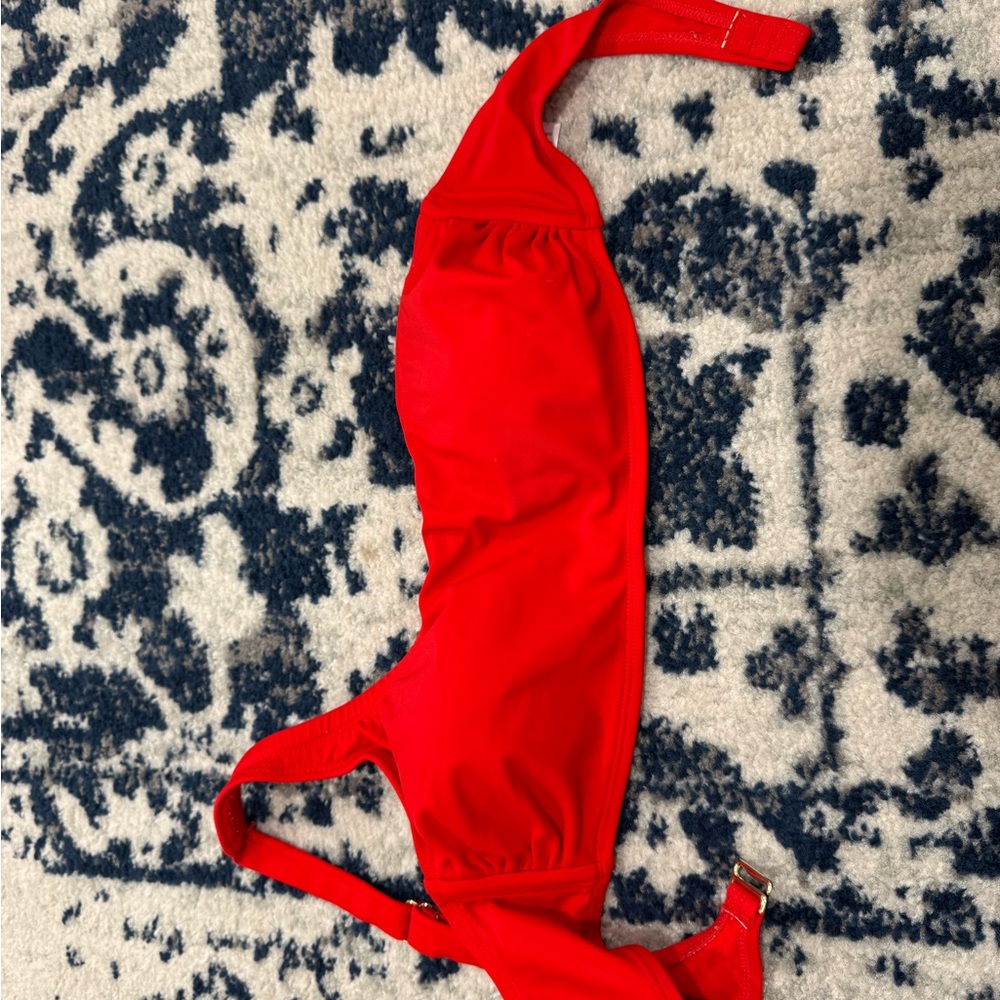 Vibrant Red Bikini Top